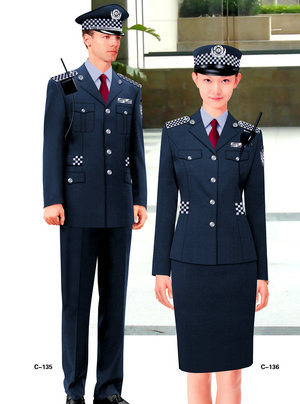 藏青色秋冬款保安制服