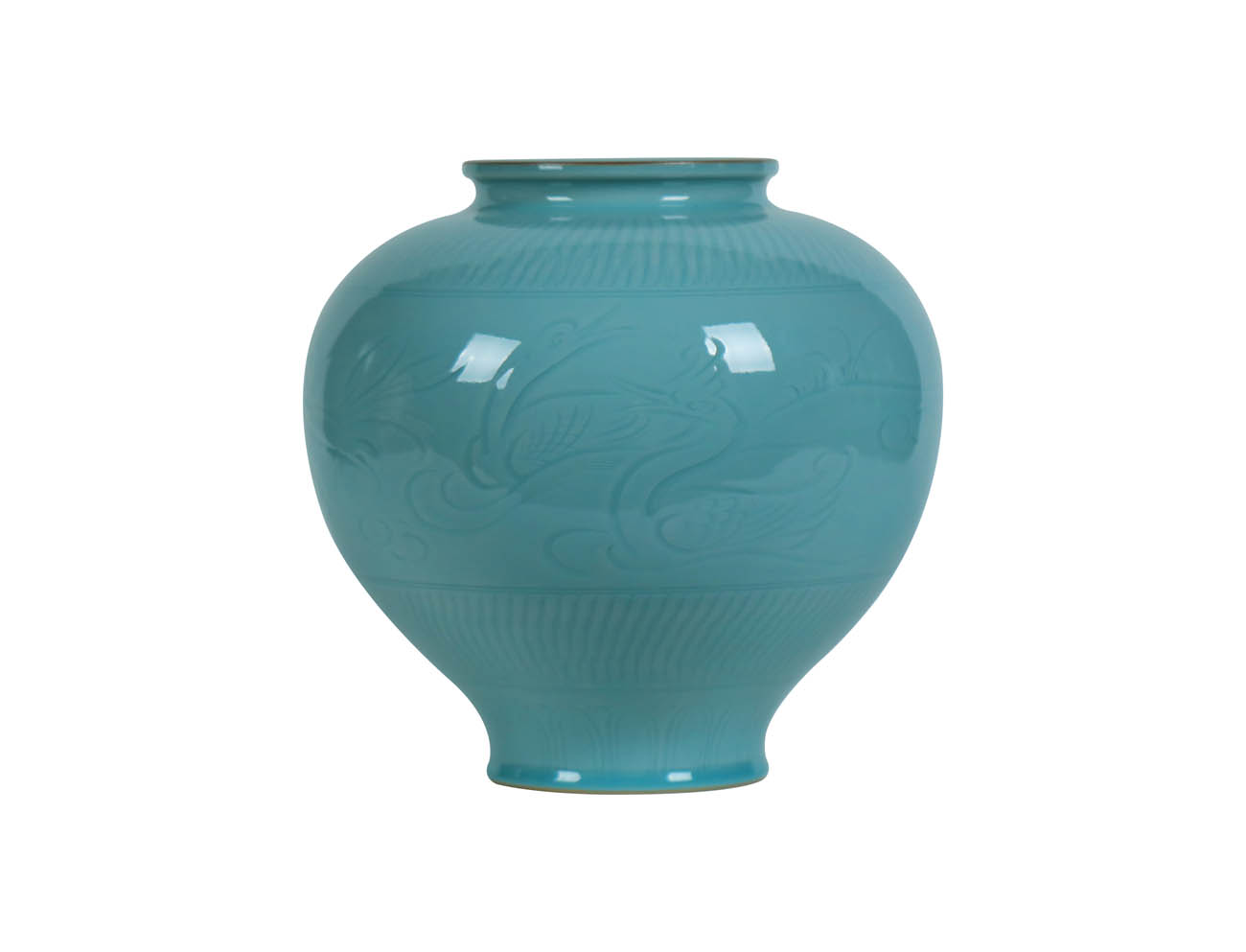 青瓷“鸭戏莲池”