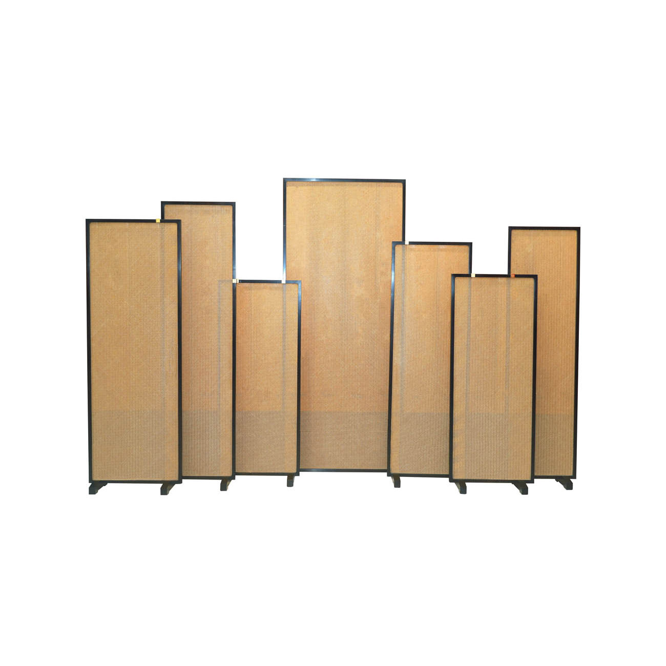 竹丝榫卯镶嵌几何屏风