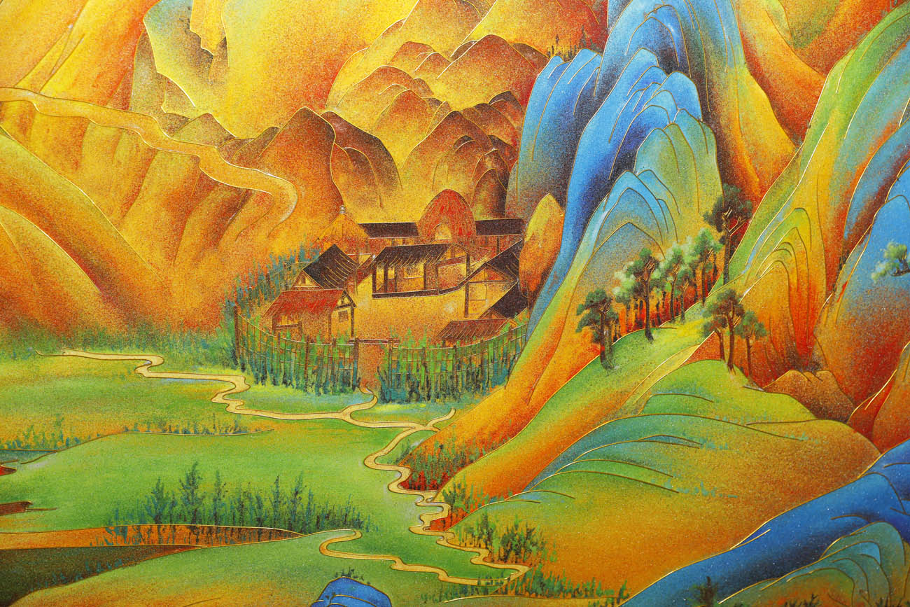 “xinqianlijiangshantu”qiasifalangyishubihua-10