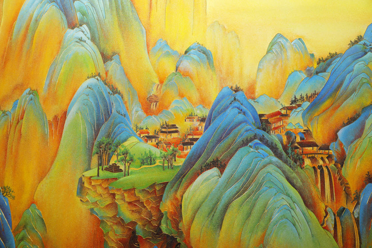 “xinqianlijiangshantu”qiasifalangyishubihua-14