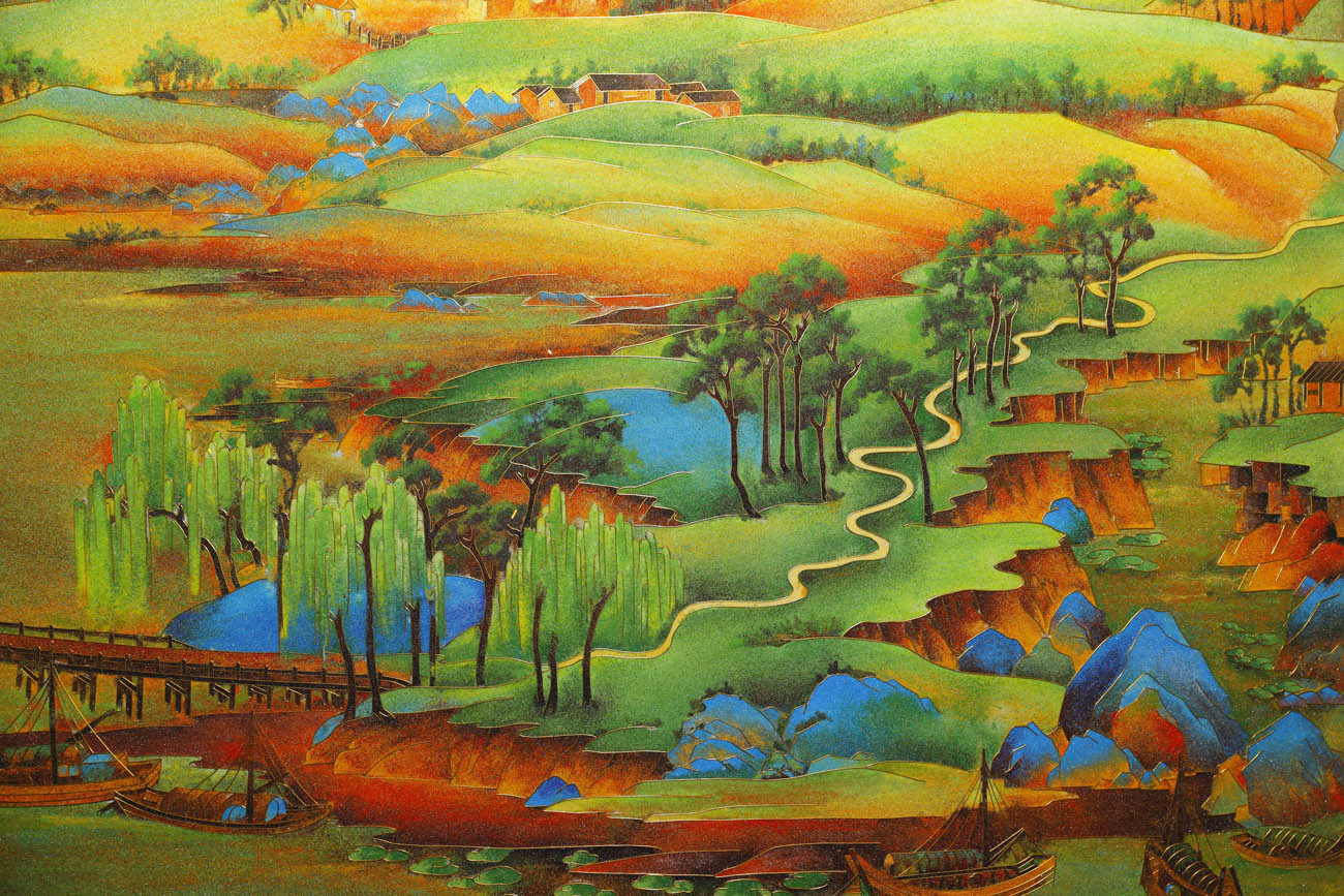 “xinqianlijiangshantu”qiasifalangyishubihua-5