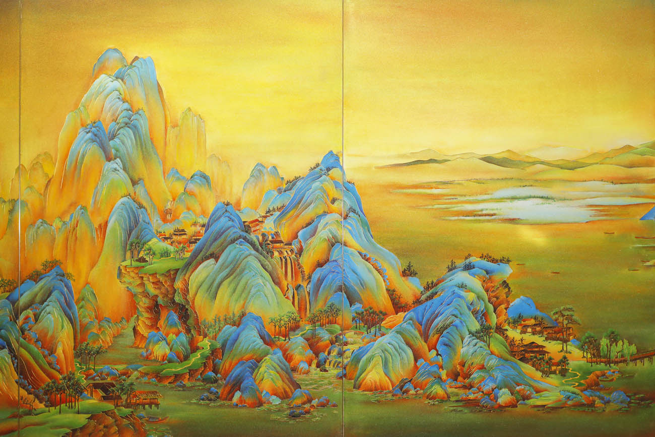 “xinqianlijiangshantu”qiasifalangyishubihua-7