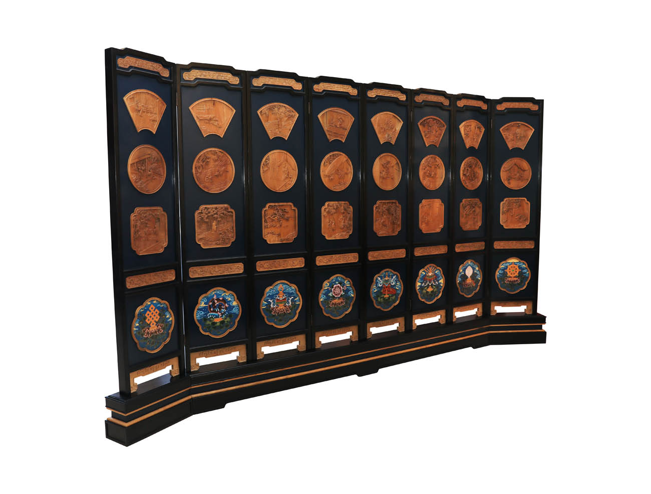 《承恩行孝图》综合工艺屏风